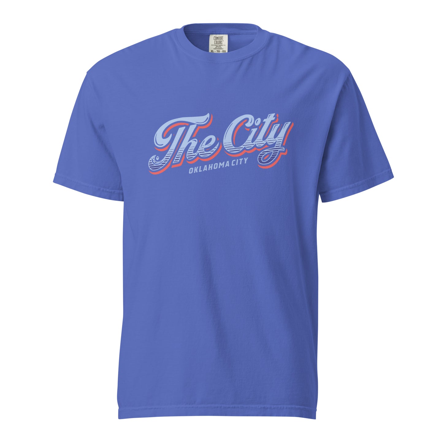 Show your OKC pride with The City tee. Crafted in garment‑dyed Comfort Colors heavyweight, this 100% ring‑spun cotton shirt delivers structure with softness. Its relaxed unisex fit and durable construction make it a go‑to for fans and locals who wear their city love every day.