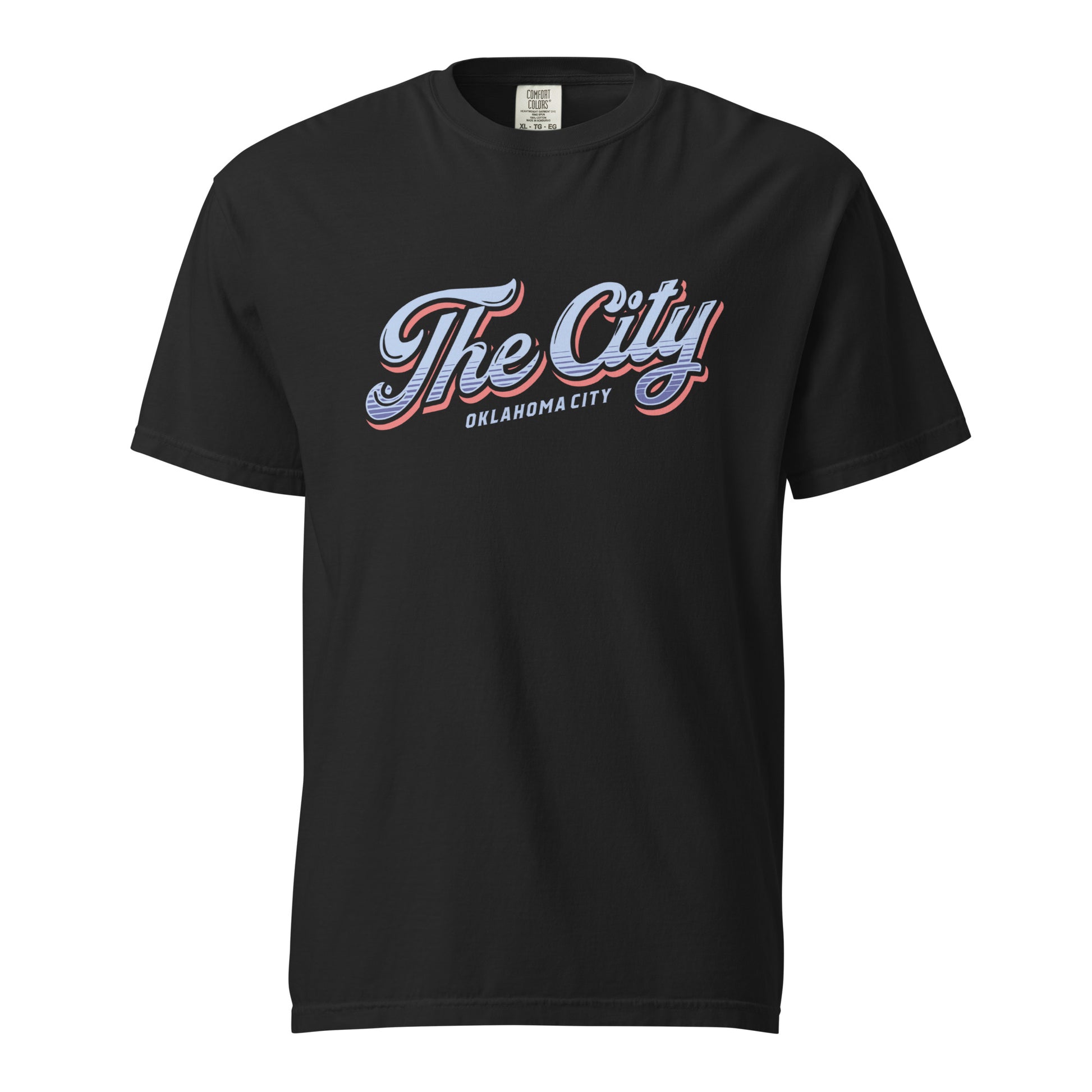Show your OKC pride with The City tee. Crafted in garment‑dyed Comfort Colors heavyweight, this 100% ring‑spun cotton shirt delivers structure with softness. Its relaxed unisex fit and durable construction make it a go‑to for fans and locals who wear their city love every day.
