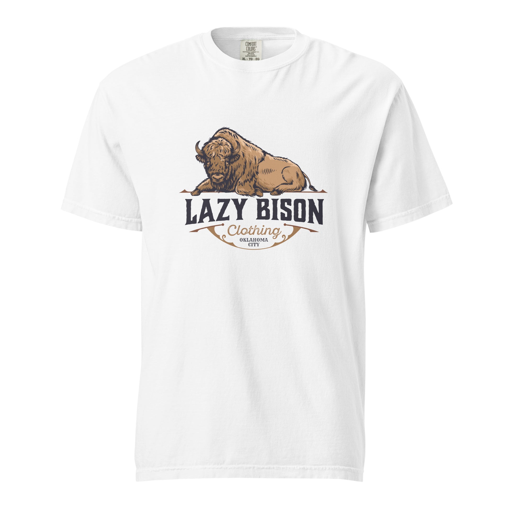 Embrace Oklahoma’s heritage with the Lazy Bison tee. Crafted from heavyweight, garment‑dyed Comfort Colors cotton, it’s soft yet structured for everyday wear. Relaxed unisex fit, reinforced seams, and printed in the USA. Made to order—superior quality with minimal waste.