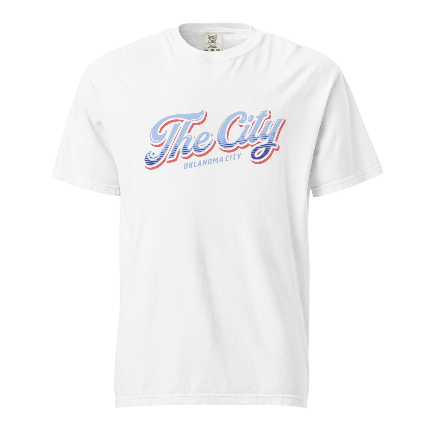 Show your OKC pride with The City tee. Crafted in garment‑dyed Comfort Colors heavyweight, this 100% ring‑spun cotton shirt delivers structure with softness. Its relaxed unisex fit and durable construction make it a go‑to for fans and locals who wear their city love every day.
